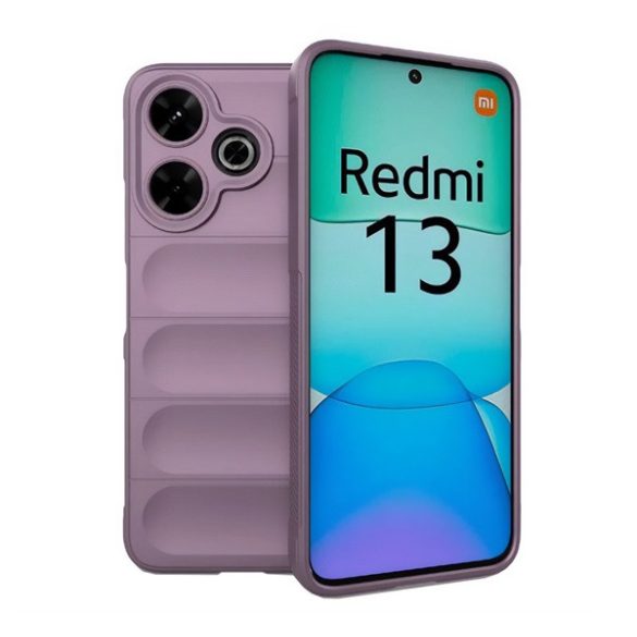 Szilikon telefonvédő (ütésállóság, kameravédő, 3D) LILA Xiaomi Redmi 13