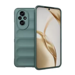   Szilikon telefonvédő (ütésállóság, kameravédő, 3D) SÖTÉTZÖLD Honor 200