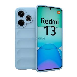 Szilikon telefonvédő (ütésállóság, kameravédő, 3D) VILÁGOSKÉK Xiaomi Redmi 13