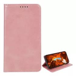   Tok álló, bőr hatású (FLIP, oldalra nyíló, asztali tartó, koptatott bőr minta, prémium) ROZÉARANY T Phone 2 Pro 5G