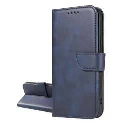   Tok álló, bőr hatású (FLIP, oldalra nyíló, asztali tartó, koptatott bőr minta, prémium) SÖTÉTKÉK T Phone 2 5G