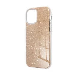   Szilikon telefonvédő (műanyag belső, csillogó hátlap) ARANY Apple iPhone 16 Plus