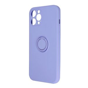 Szilikon telefonvédő (tartógyűrű, mikrofiber plüss belső, mágneses, kameravédő) LILA Apple iPhone 16 Pro