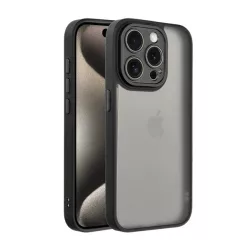  Szilikon telefonvédő (ütésállóság, akril hátlap, kameravédő) FEKETE Apple iPhone 16