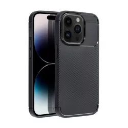   Szilikon telefonvédő (ütésállóság, légpárnás sarok, karbon minta) FEKETE Apple iPhone 16 Plus