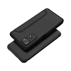   Tok álló, bőr hatású (FLIP, oldalra nyíló, ütésállóság, légpárnás sarok, kameravédő, karbon minta) FEKETE Apple iPhone 16 Plus