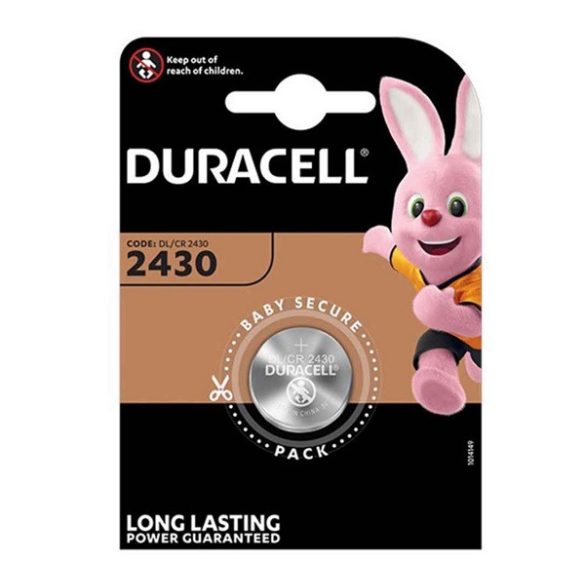 DURACELL gombelem (CR2430, 3V, lítium) 1db/csomag