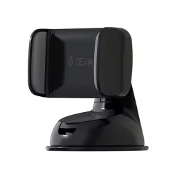   DEVIA ES049 autós tartó (műszerfalra, szélvédőre, tapadókorongos, 360°, 3.5-6.5" méret) FEKETE