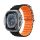 DEVIA DELUXE SPORT6 pótszíj (egyedi méret, nagy, szilikon, állítható, hullám) FEKETE/NARANCSSÁRGA Apple Watch Ultra 2 49mm, Watch Ultra 49mm, Watch Series 9 45mm