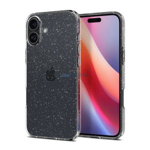 SPIGEN LIQUID CRYSTAL GLITTER szilikon telefonvédő (ütésállóság, légpárnás sarok, csillámporos) ÁTLÁTSZÓ Apple iPhone 16