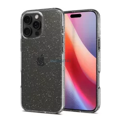   SPIGEN LIQUID CRYSTAL GLITTER szilikon telefonvédő (ütésállóság, légpárnás sarok, csillámporos) ÁTLÁTSZÓ Apple iPhone 16 Pro Max