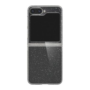 SPIGEN LIQUID CRYSTAL GLITTER szilikon telefonvédő (ütésállóság, légpárnás sarok, csillámporos) ÁTLÁTSZÓ Samsung Galaxy Z Flip6 5G (SM-F741)