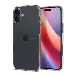 SPIGEN LIQUID CRYSTAL szilikon telefonvédő (ütésállóság, légpárnás sarok) ÁTLÁTSZÓ Apple iPhone 16 Plus