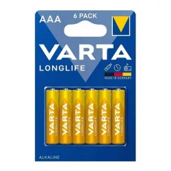   VARTA LONGLIFE tartós elem (AAA, LR03, 1.5V, alkáli) 6db/csomag