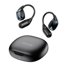   AWEI TZ12 bluetooth fülhallgató SZTEREO (v5.4, TWS, fülre akasztható, mikrofon + töltőtok) FEKETE