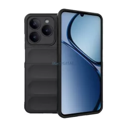   Szilikon telefonvédő (ütésállóság, kameravédő, 3D) FEKETE Realme C61 4G