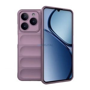 Szilikon telefonvédő (ütésállóság, kameravédő, 3D) LILA Realme C61 4G