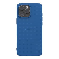   NILLKIN SUPER FROSTED PRO műanyag telefonvédő (ütésállóság, gumírozott, érdes felület) SÖTÉTKÉK Apple iPhone 16 Pro
