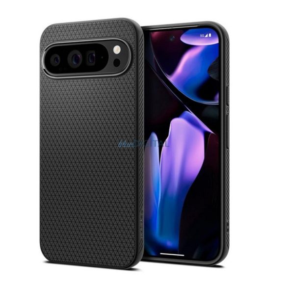 SPIGEN LIQUID AIR szilikon telefonvédő (ütésállóság, légpárnás sarok, rombusz) FEKETE Google Pixel 9 Pro XL