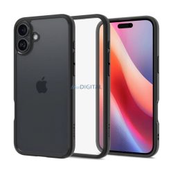   SPIGEN ULTRA HYBRID műanyag telefonvédő (ütésállóság, légpárnás keret) ÁTLÁTSZÓ/FEKETE Apple iPhone 16