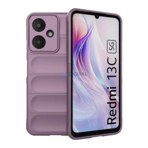 Szilikon telefonvédő (ütésállóság, kameravédő, 3D) LILA Xiaomi Redmi 13C 5G