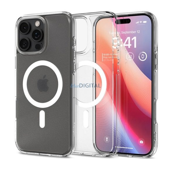 SPIGEN ULTRA HYBRID MAG műanyag telefonvédő (ütésállóság, légpárnás keret, MagSafe) ÁTLÁTSZÓ Apple iPhone 16 Pro