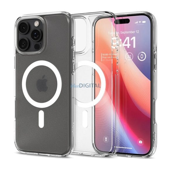 SPIGEN ULTRA HYBRID MAG műanyag telefonvédő (ütésállóság, légpárnás keret, MagSafe) ÁTLÁTSZÓ Apple iPhone 16 Pro Max