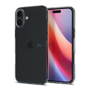 SPIGEN CRYSTAL FLEX szilikon telefonvédő (ütésállóság, légpárnás sarok) SÖTÉTSZÜRKE Apple iPhone 16