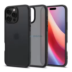   SPIGEN ULTRA HYBRID műanyag telefonvédő (ütésállóság, légpárnás keret, matt) FEKETE/ÁTLÁTSZÓ Apple iPhone 16 Pro Max