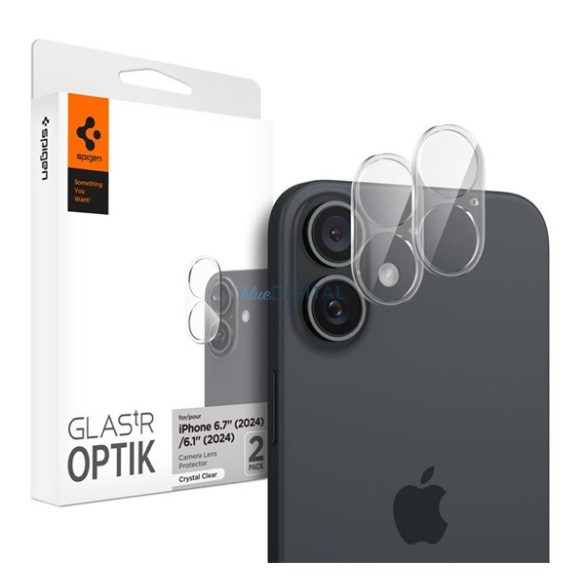 SPIGEN OPTIK kameravédő üveg 2db (9H) ÁTLÁTSZÓ Apple iPhone 16