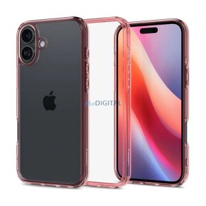 SPIGEN ULTRA HYBRID műanyag telefonvédő (ütésállóság, légpárnás keret, fényes keret) RÓZSASZÍN Apple iPhone 16