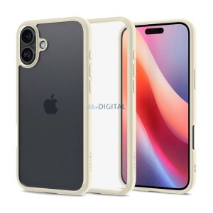 SPIGEN ULTRA HYBRID műanyag telefonvédő (ütésállóság, légpárnás keret, matt keret) BÉZS Apple iPhone 16 Plus