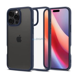 SPIGEN ULTRA HYBRID műanyag telefonvédő (ütésállóság, légpárnás keret, matt keret) SÖTÉTKÉK Apple iPhone 16 Pro