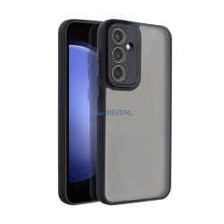   Szilikon telefonvédő (ütésállóság, akril hátlap, kameravédő) FEKETE Samsung Galaxy S24 FE (SM-S721)