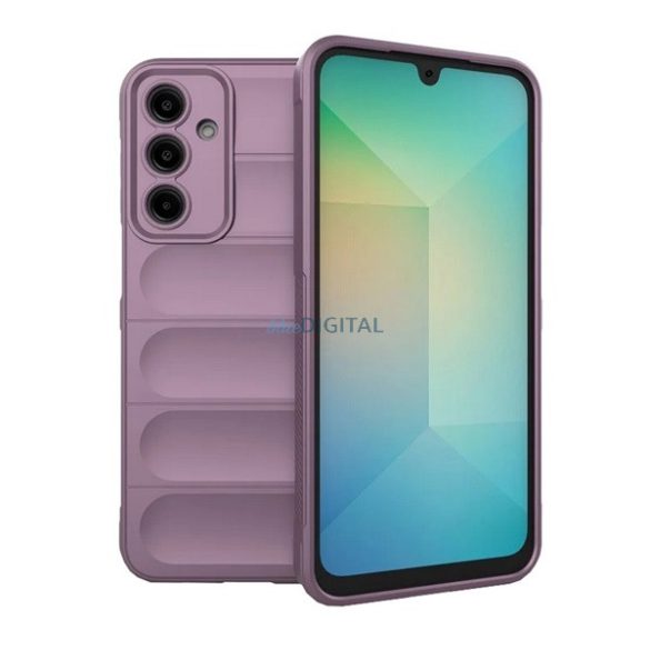 Szilikon telefonvédő (ütésállóság, kameravédő, 3D) LILA Samsung Galaxy A16