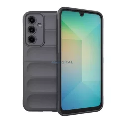   Szilikon telefonvédő (ütésállóság, kameravédő, 3D) SÖTÉTSZÜRKE Samsung Galaxy A16 4G (SM-A165), Galaxy A16 5G (SM-A166)