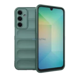   Szilikon telefonvédő (ütésállóság, kameravédő, 3D) SÖTÉTZÖLD Samsung Galaxy A16 4G (SM-A165), Galaxy A16 5G (SM-A166)