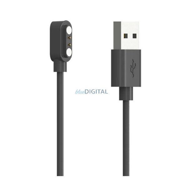 Töltőkábel USB (mágneses, 100cm) FEKETE Mibro Watch GS Pro, Watch C3, Watch T2