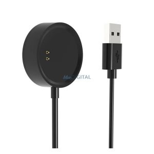 Töltőkábel USB (mágneses, 100cm) FEKETE Realme Watch