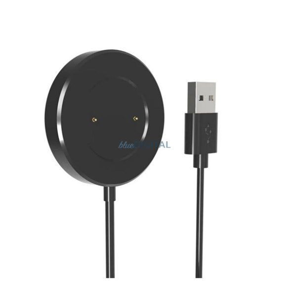 Töltőkábel USB (mágneses, 100cm) FEKETE Realme Watch S