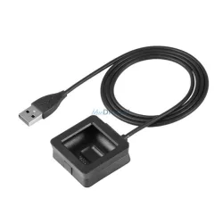Töltőkábel USB (mágneses, 100cm) FEKETE Fitbit Blaze