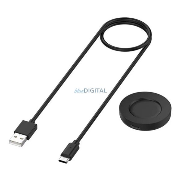 Töltőkábel USB (mágneses, 100cm) FEKETE Xiaomi Watch S1 GL, Watch S1