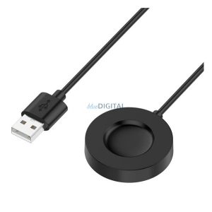 Töltőkábel USB (mágneses, 100cm) FEKETE Xiaomi Watch S1 Pro