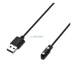   Töltőkábel USB (mágneses, 120cm) FEKETE Mibro Watch Lite 2, Watch C2, Watch T1