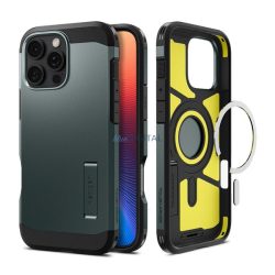   SPIGEN TOUGH ARMOR MAG műanyag telefonvédő (ütésállóság, MagSafe) SÖTÉTZÖLD Apple iPhone 16 Pro