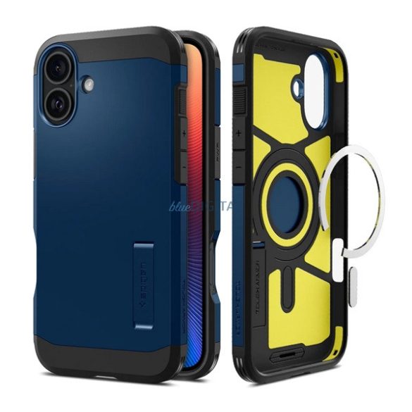 SPIGEN TOUGH ARMOR MAG műanyag telefonvédő (ütésállóság, MagSafe) SÖTÉTKÉK Apple iPhone 16 Plus