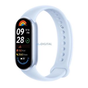 XIAOMI Smart Band 9 bluetooth okoskarkötő (v5.4, aktivitásmérő, alvásmonitor, 150 sport mód, vízálló, 5 ATM) VILÁGOSKÉK