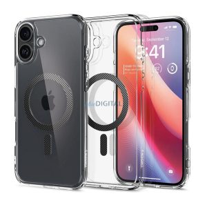 SPIGEN ULTRA HYBRID MAG műanyag telefonvédő (ütésállóság, légpárnás keret, karbon minta, MagSafe) ÁTLÁTSZÓ Apple iPhone 16