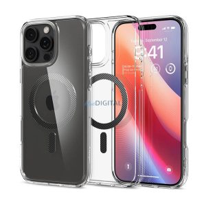 SPIGEN ULTRA HYBRID MAG műanyag telefonvédő (ütésállóság, légpárnás keret, karbon minta, MagSafe) ÁTLÁTSZÓ Apple iPhone 16 Pro