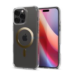   SPIGEN ULTRA HYBRID MAG műanyag telefonvédő (ütésállóság, légpárnás keret, MagSafe) ARANY Apple iPhone 16